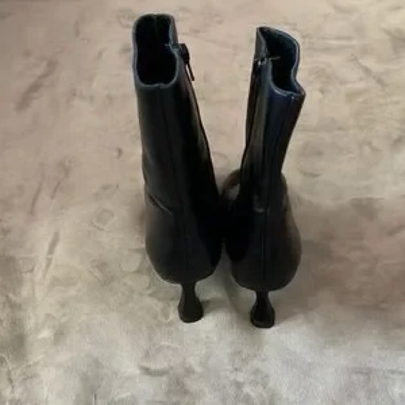 FREE PEOPLE Remy Heeled Boots Black Leather SZ:7 - Picture 12 of 12